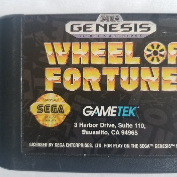 Wheel of Fortune Video Game for the Sega Genesis - Picture 2 of 4